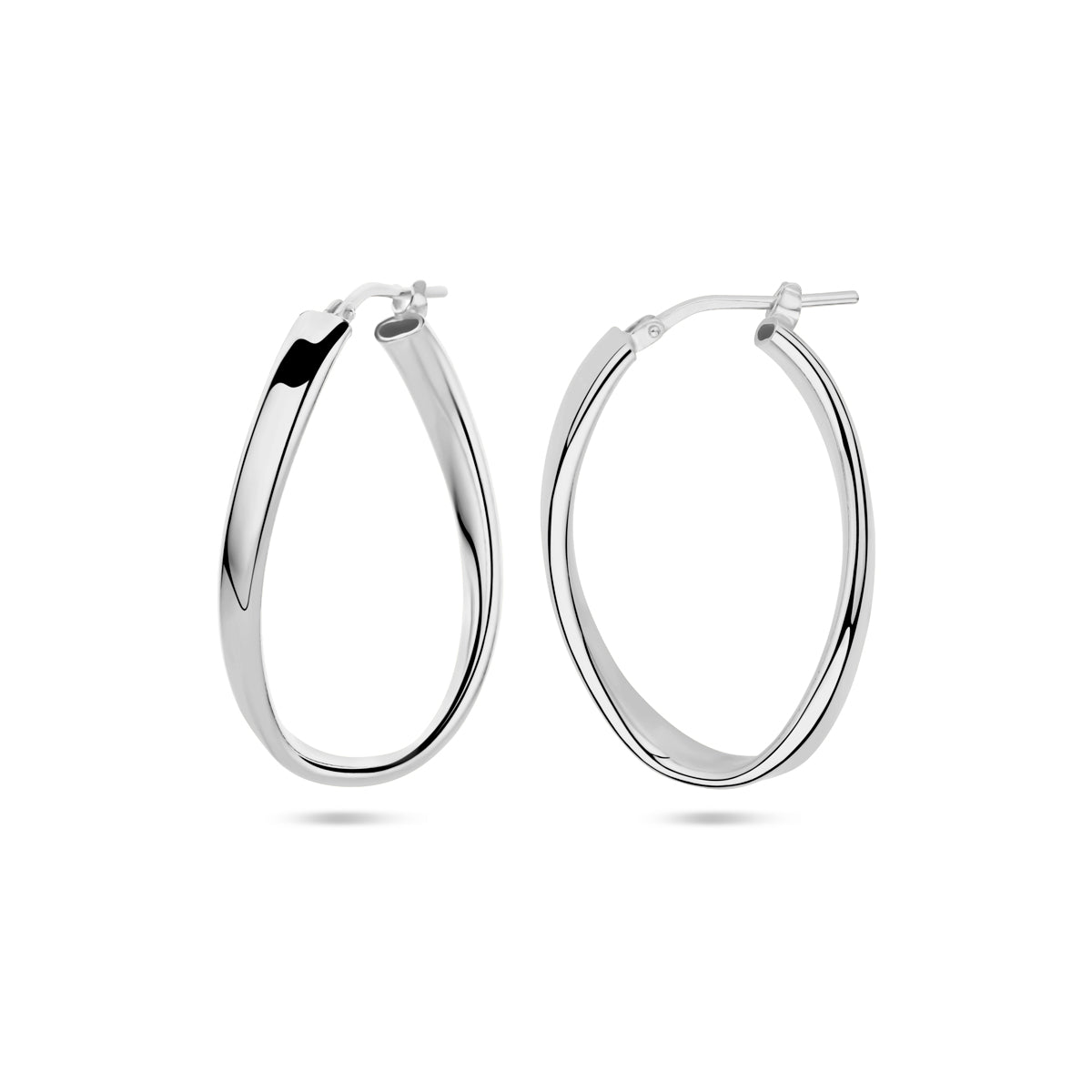 vDam Oorringen Gedraaide Buis Zilver Gerhodineerd 1338763