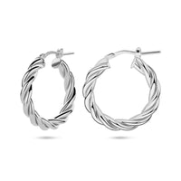 vDam Oorringen Gedraaide Buis Zilver Gerhodineerd 1338764