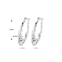 vDam Oorringen Gehamerd Zilver Gerhodineerd 1335724