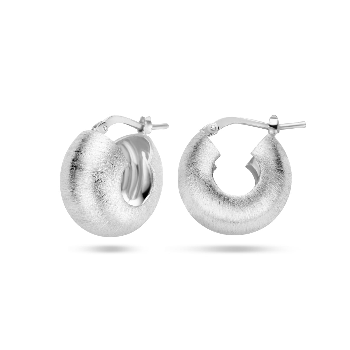 vDam Oorringen Gescratcht Poli/mat Zilver Gerhodineerd 1336164