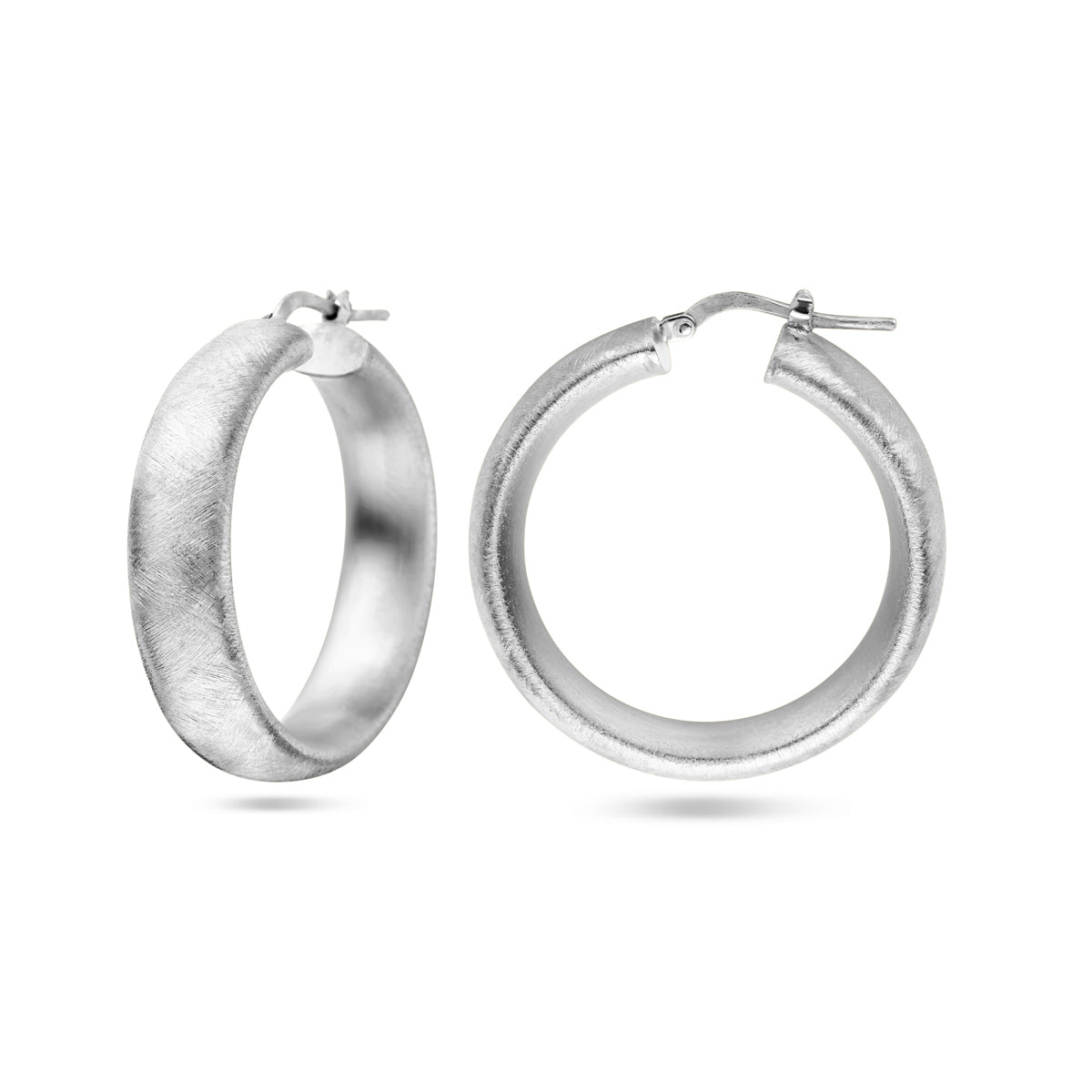 vDam Oorringen Gescratcht Zilver Gerhodineerd 1338679