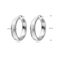 vDam Oorringen Gescratcht Zilver Gerhodineerd 1338679