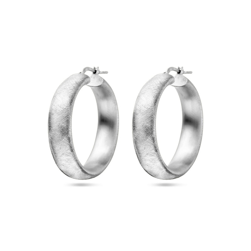 vDam Oorringen Gescratcht Zilver Gerhodineerd 1338679