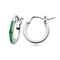 vDam Oorringen Groen Emaille Zilver Gerhodineerd 1338925