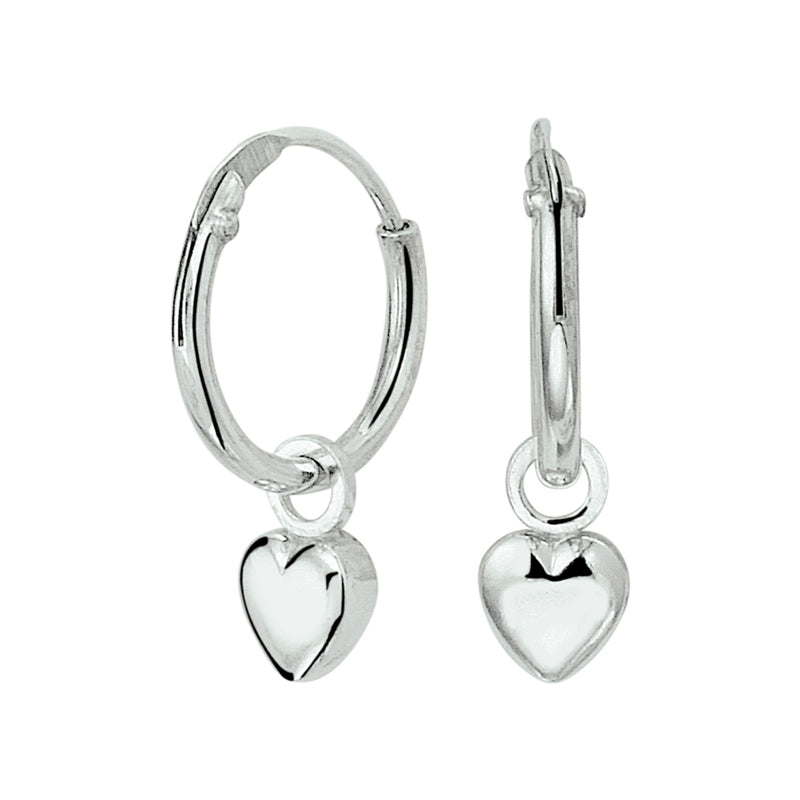 vDam Oorringen Hart Zilver Gerhodineerd 1327319