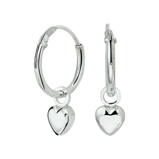 vDam Oorringen Hart Zilver Gerhodineerd 1327073