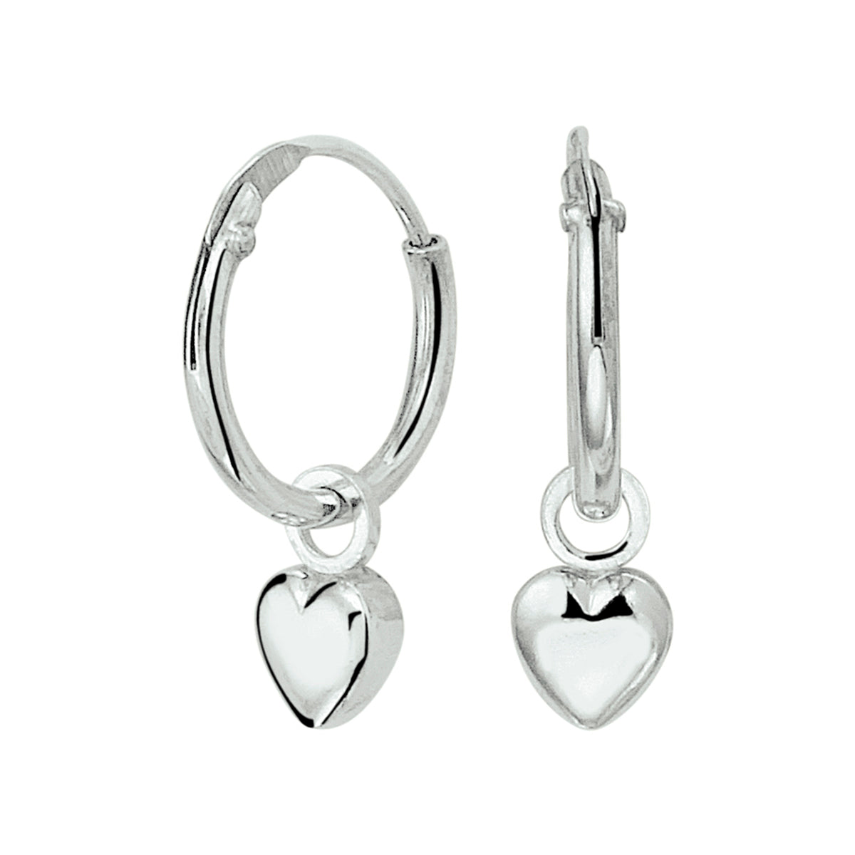 vDam Oorringen Hart Zilver Gerhodineerd 1327318