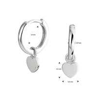 vDam Oorringen Hart Zilver Gerhodineerd 1333084