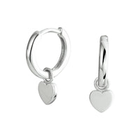 vDam Oorringen Hart Zilver Gerhodineerd 1333084