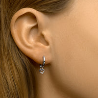 vDam Oorringen Hart Zilver Gerhodineerd 1333085