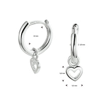 vDam Oorringen Hart Zilver Gerhodineerd 1333085