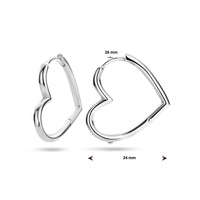 vDam Oorringen Hart Zilver Gerhodineerd 1336215