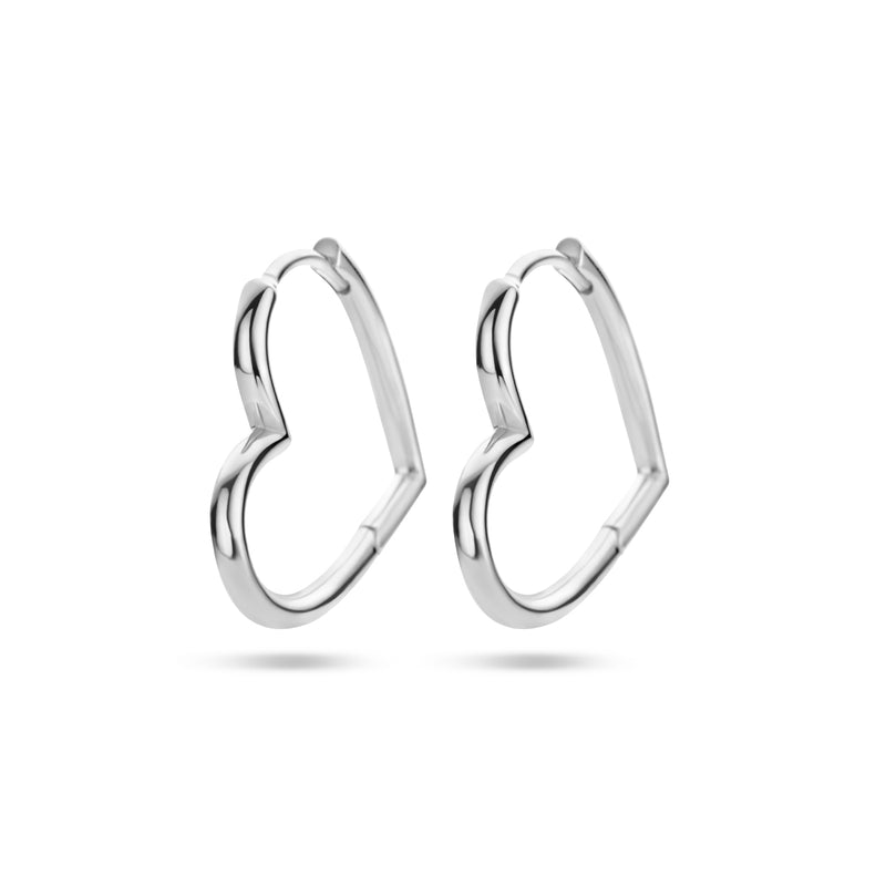 vDam Oorringen Hart Zilver Gerhodineerd 1336215