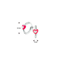 vDam Oorringen Hart Zilver Wit 1020250