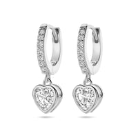 vDam Oorringen Hart Zirkonia Zilver Gerhodineerd 1338773