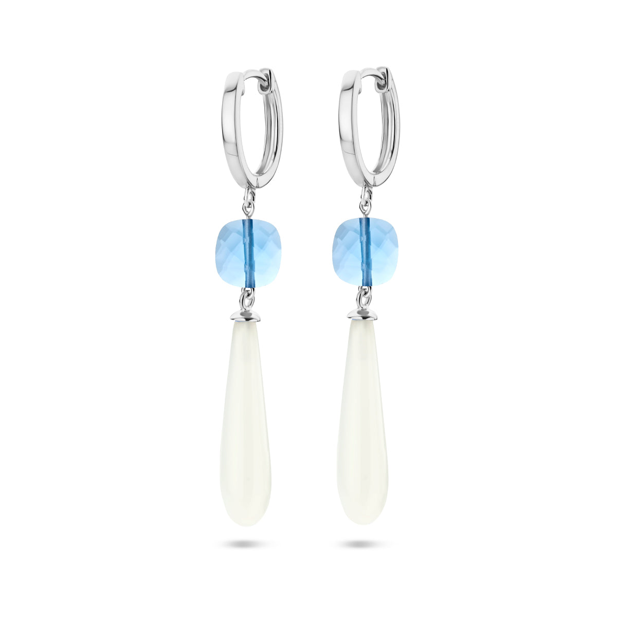 vDam Oorringen Kleursteen Zilver Gerhodineerd 1336680