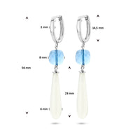 vDam Oorringen Kleursteen Zilver Gerhodineerd 1336680