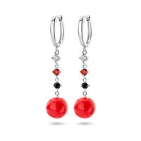 vDam Oorringen Kleursteen Zilver Gerhodineerd 1336683