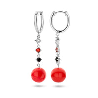 vDam Oorringen Kleursteen Zilver Gerhodineerd 1336683