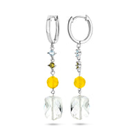 vDam Oorringen Kleursteen Zilver Gerhodineerd 1336684