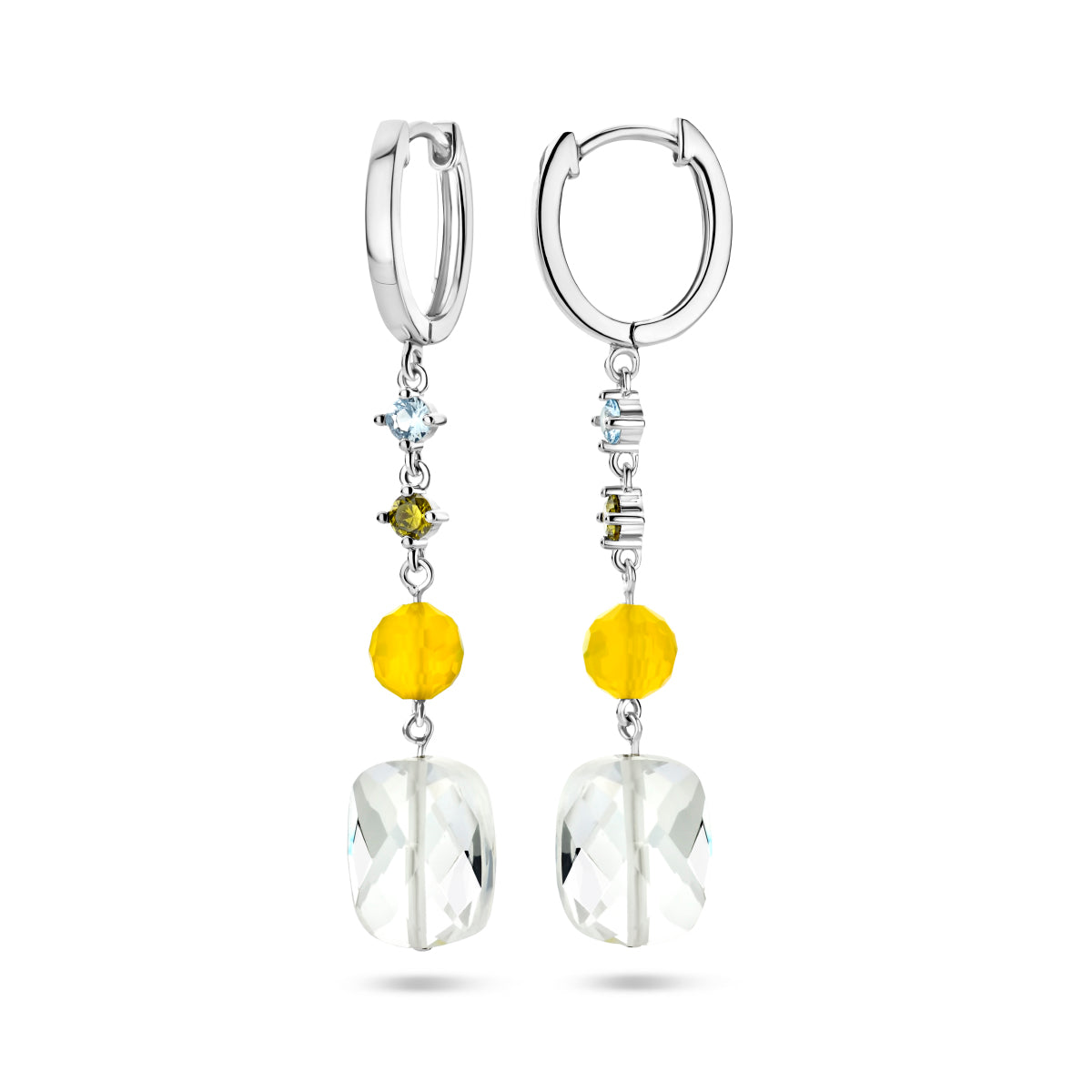 vDam Oorringen Kleursteen Zilver Gerhodineerd 1336684