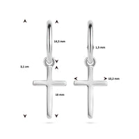 vDam Oorringen Kruis Zilver Gerhodineerd 1334763