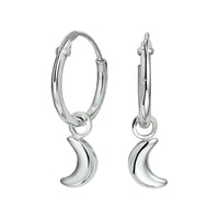 vDam Oorringen Maan Zilver Gerhodineerd 1327067