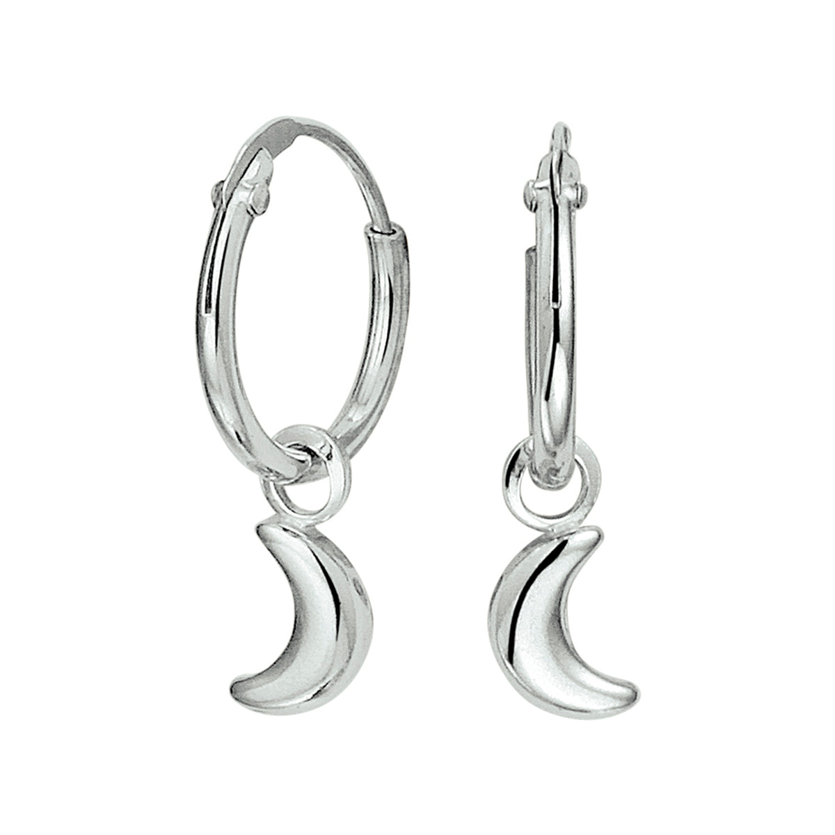 vDam Oorringen Maan Zilver Gerhodineerd 1327323