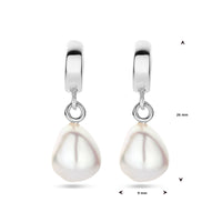 vDam Oorringen Parel 26 Mm Zilver Gerhodineerd 1339310