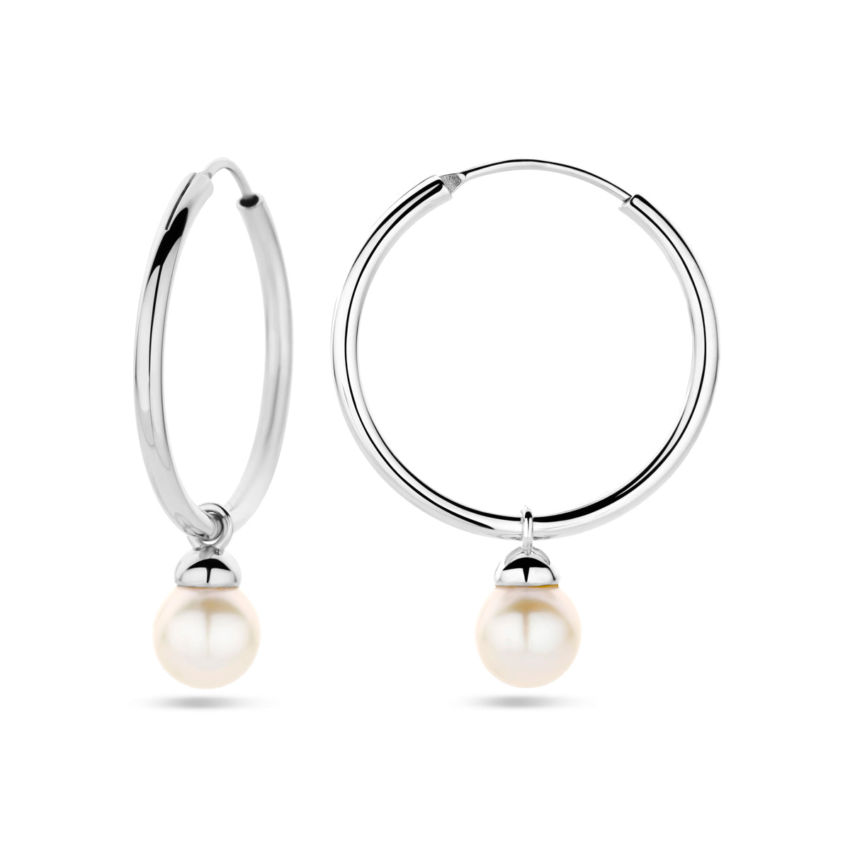 vDam Oorringen Parel 35 Mm Zilver Gerhodineerd 1339107