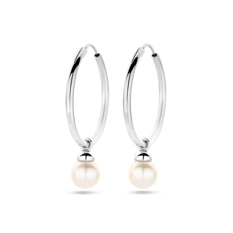 vDam Oorringen Parel 35 Mm Zilver Gerhodineerd 1339107