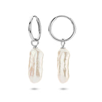 vDam Oorringen Parel 38 Mm Zilver Gerhodineerd 1341868