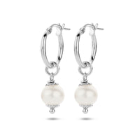 vDam Oorringen Parel Zilver Gerhodineerd 1335361
