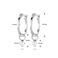 vDam Oorringen Parel Zilver Gerhodineerd 1335722