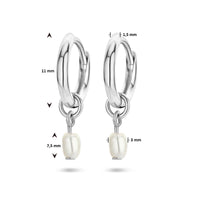 vDam Oorringen Parel Zilver Gerhodineerd 1335742