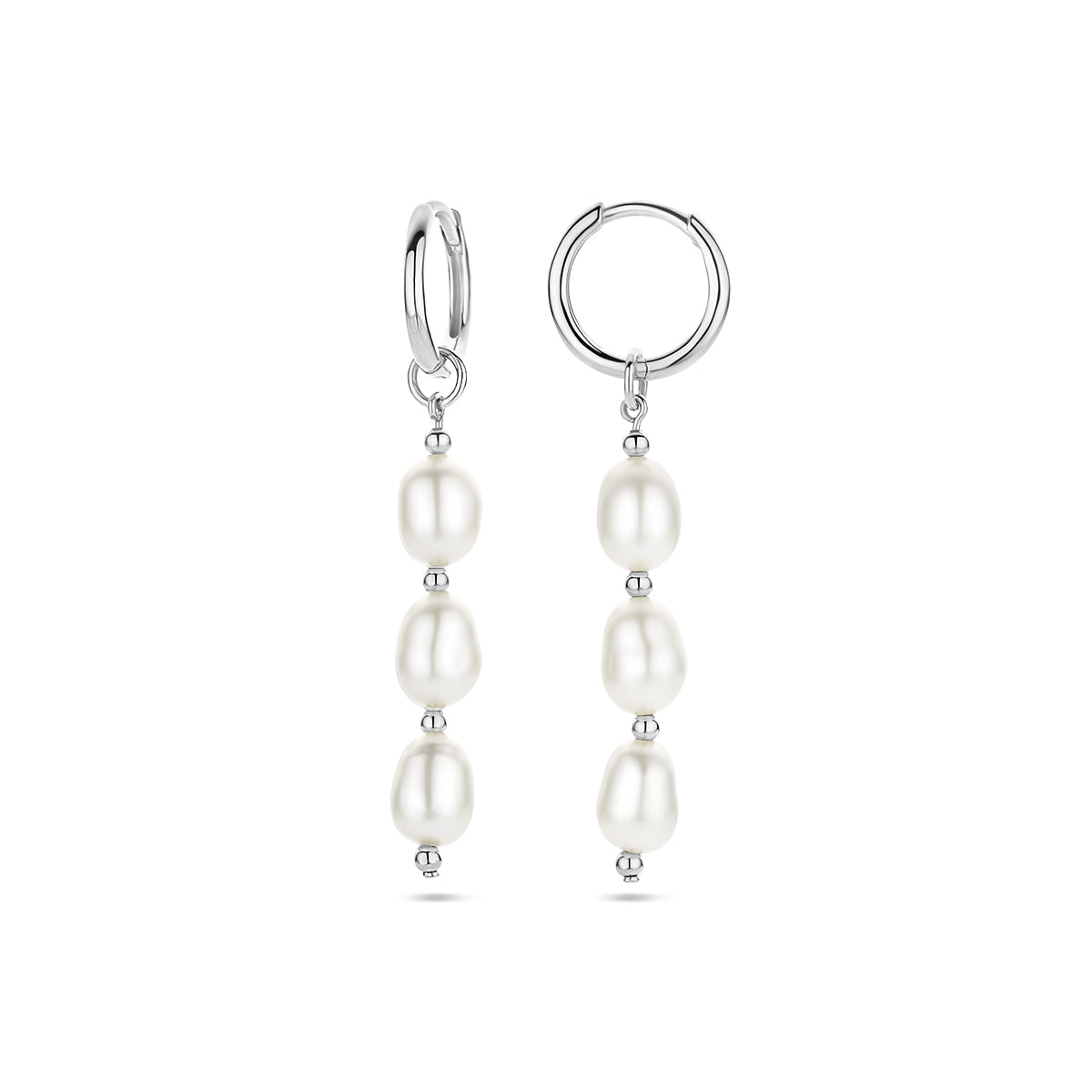 vDam Oorringen Parel Zilver Gerhodineerd 1336930