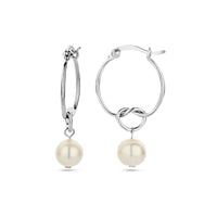 vDam Oorringen Parel Zilver Gerhodineerd 1338039