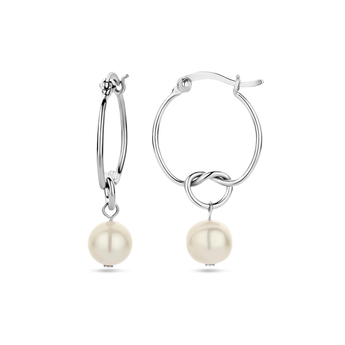 vDam Oorringen Parel Zilver Gerhodineerd 1338039