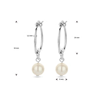 vDam Oorringen Parel Zilver Gerhodineerd 1338039