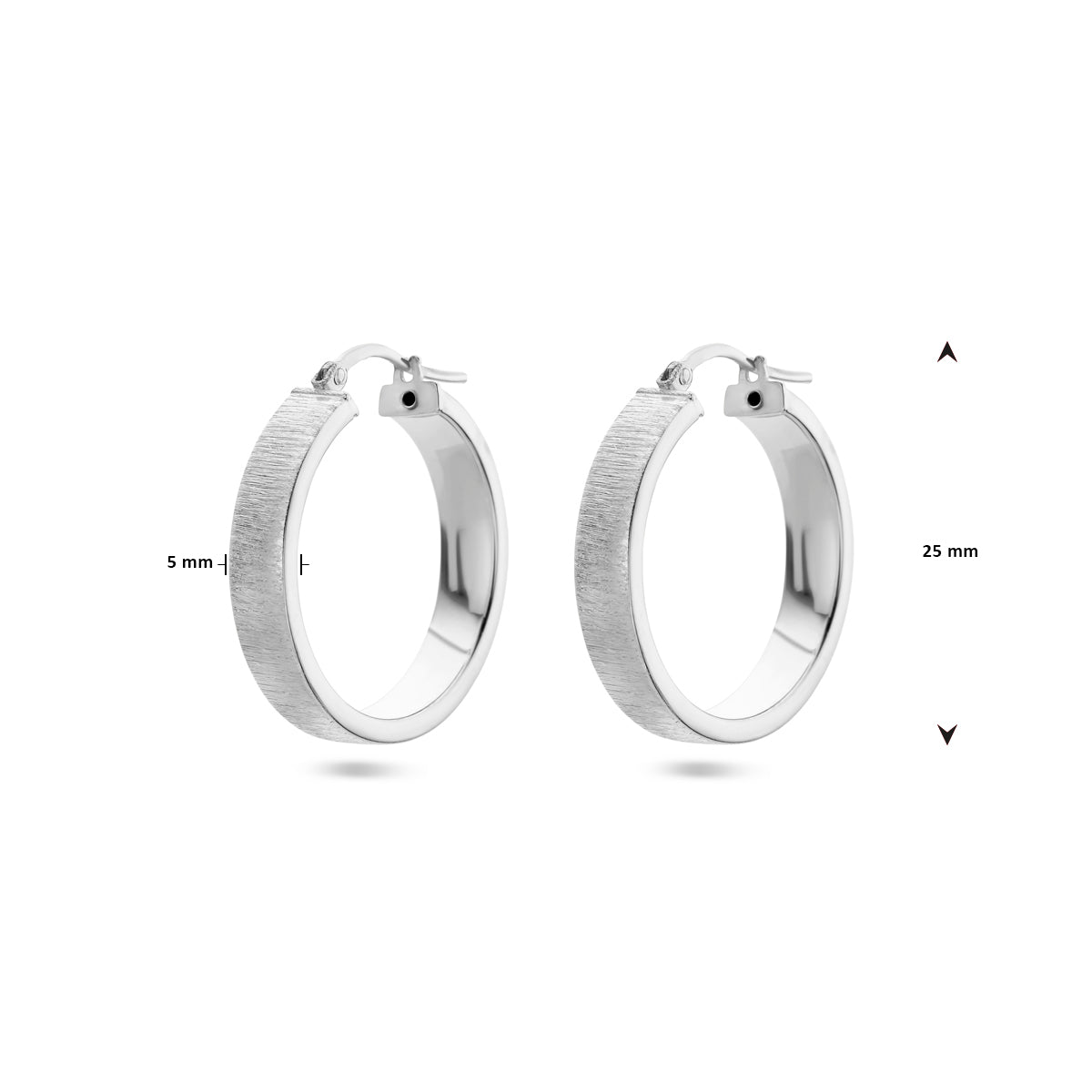 vDam Oorringen Poli/mat Zilver Gerhodineerd 1338395