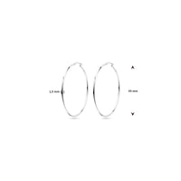 vDam Oorringen Ronde Buis 1,5 Mm Zilver Wit 1021864