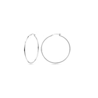 vDam Oorringen Ronde Buis 1,5 Mm Zilver Wit 1021864