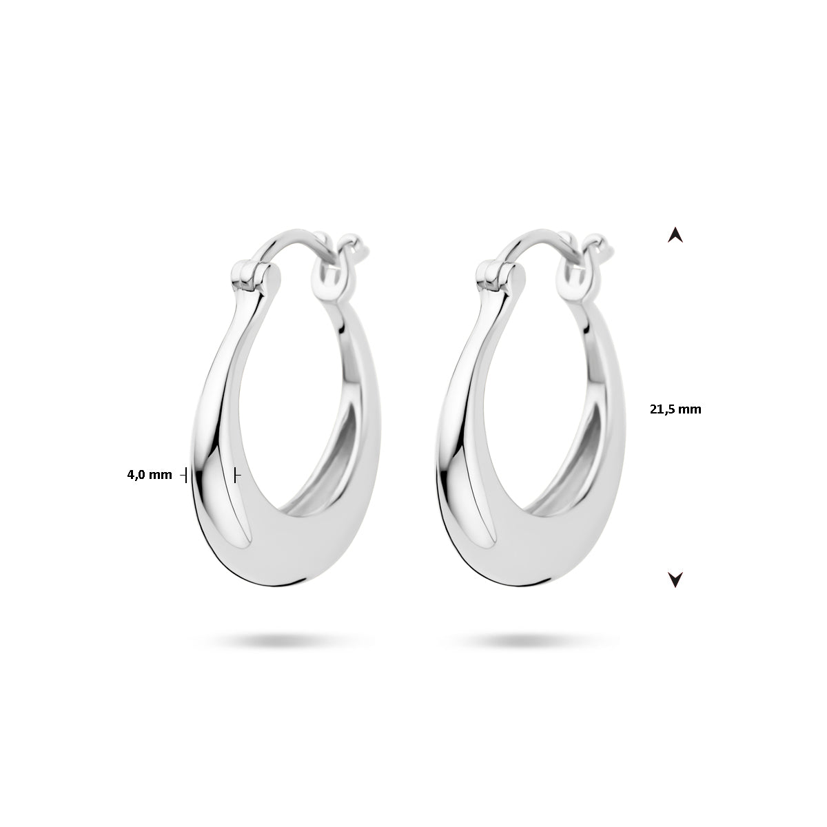 vDam Oorringen Ronde Buis 21,5 Mm Zilver Gerhodineerd 1339242