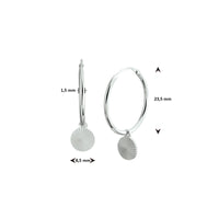 vDam Oorringen Rondje Zilver Gerhodineerd 1332814