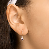 vDam Oorringen Roze Zirkonia Zilver Wit 1019456