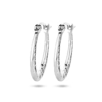 vDam Oorringen Scratch Motief Zilver Gerhodineerd 1335723