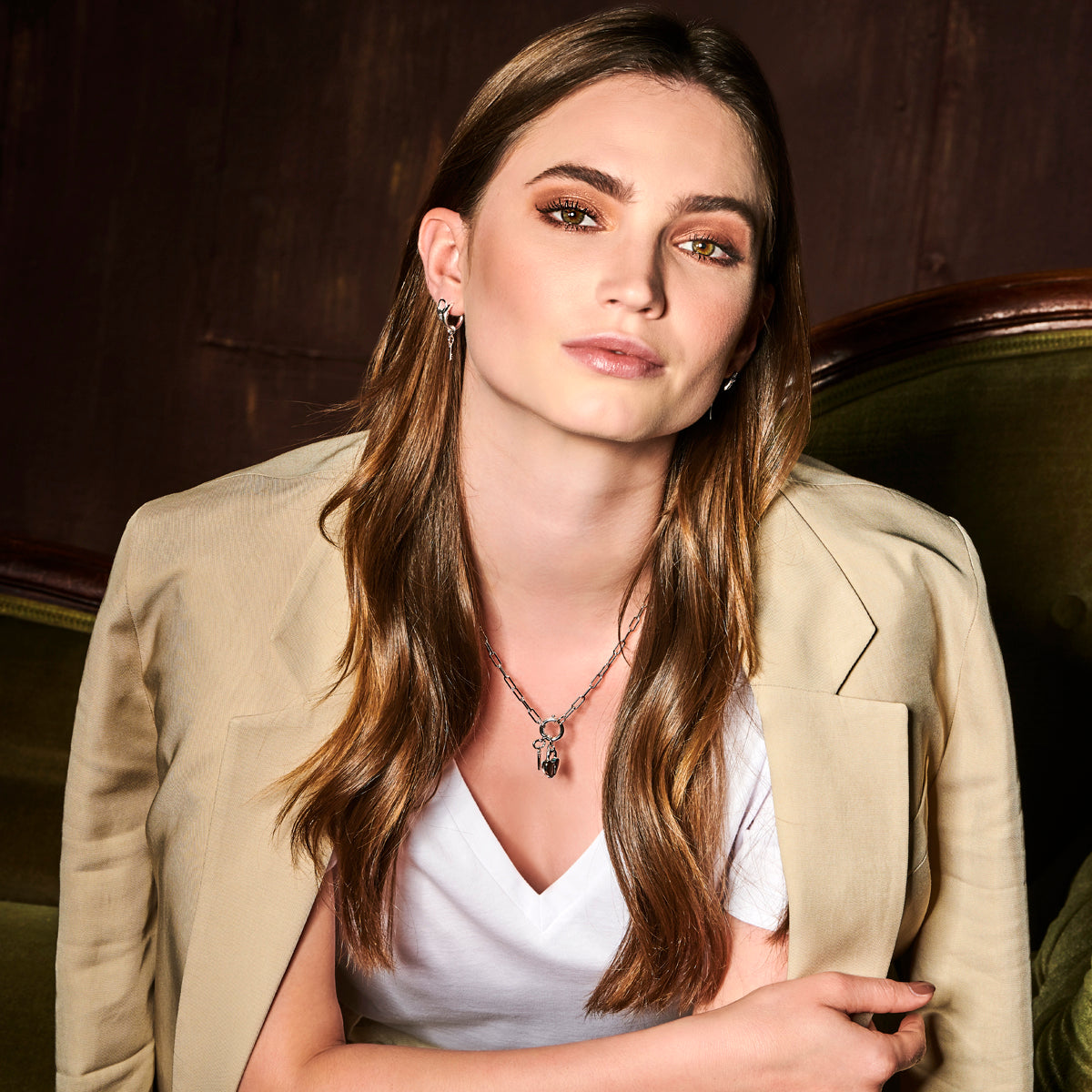 vDam Oorringen Sleutel Zilver Gerhodineerd 1334361