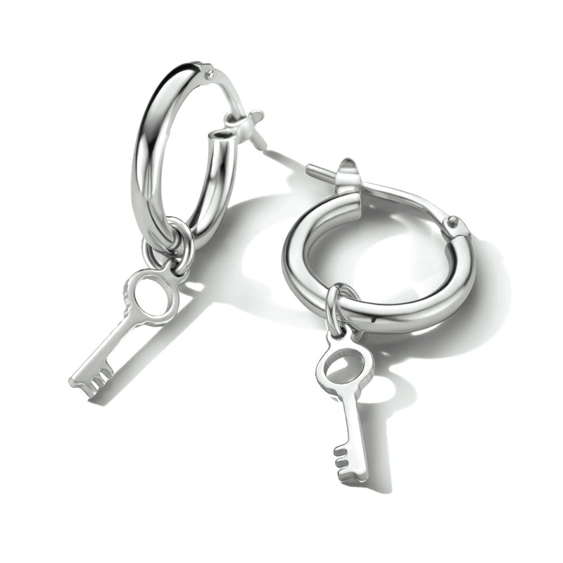 vDam Oorringen Sleutel Zilver Gerhodineerd 1334361