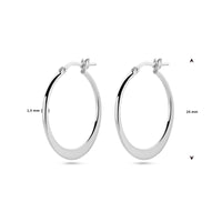 vDam Oorringen Spitse Buis Zilver Gerhodineerd 1338759