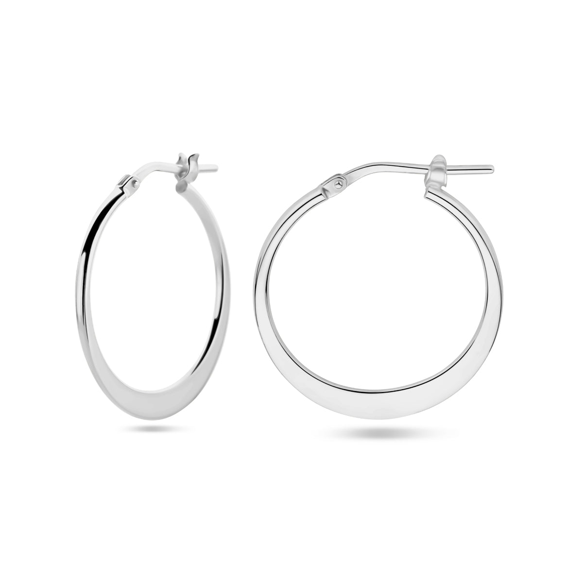 vDam Oorringen Spitse Buis Zilver Gerhodineerd 1338759